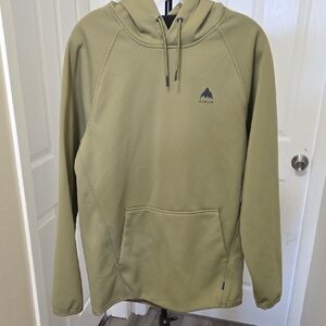 Burton Men's Olive Green Fleece Lined Pullover Hoodie